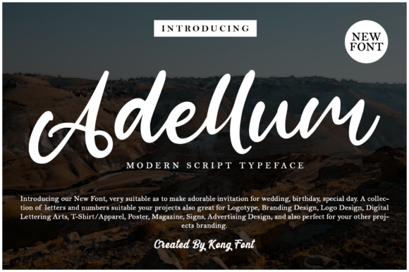Adellum Font: Modern Handwritten Style