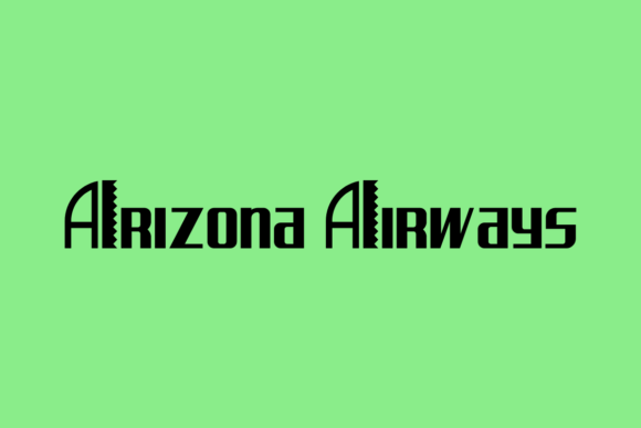 Arizona Airways Font Review