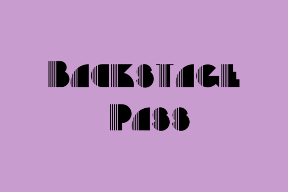 Backstage Pass Font: A Bold Choice for Designers
