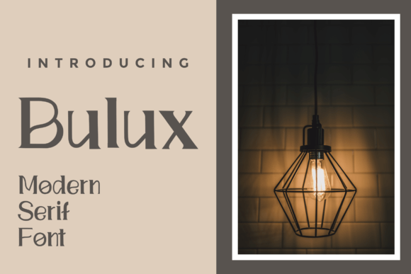 Bulux: A Serif Font for Bold Campaigns