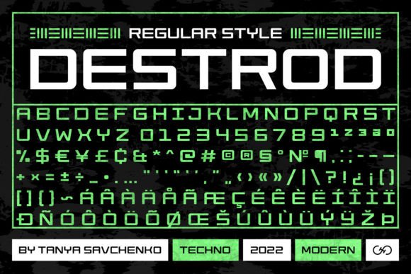 Destrod: A Futuristic Font for Editorial Design