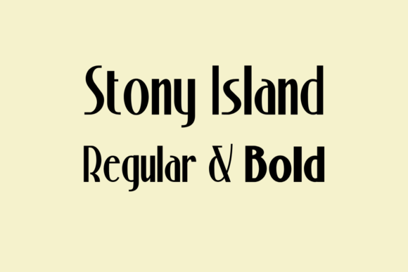 Stony Island: A Font That Speaks Clearly
